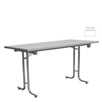 Seminartisch L140·B70 cm, klappbar, lichtgrau