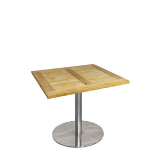 Sitztisch RONDO L80·B80·H72 cm, Platte Teak