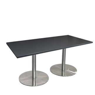 Sitztisch RONDO L160·B80·H72 cm, Platte anthrazit