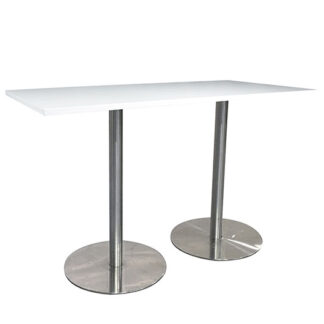 Stehtisch RONDO L160·B80·H112 cm, Platte weiß