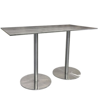Stehtisch RONDO L160·B80 cm, HPL Platte loftgrey
