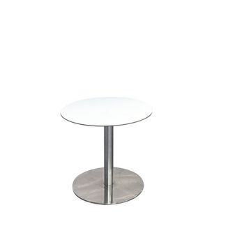 Sitztisch RONDO HPL Ø70·H72 cm, weiß
