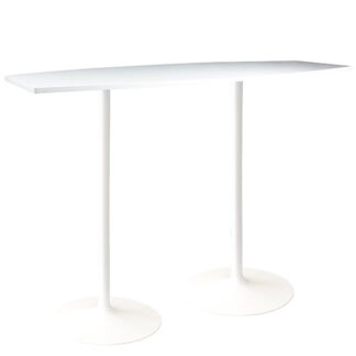Stehtisch SNOW L200·B80/50·H110 cm, Platte weiß