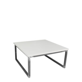 Loungetisch INDUSTRY L80·B80·H40 cm, Platte weiß