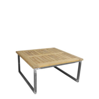 Loungetisch INDUSTRY L80·B80·H40 cm, Platte Teak