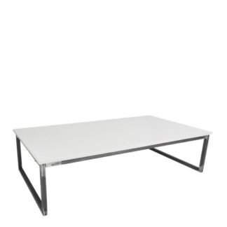 Loungetisch INDUSTRY L160·B80·H40 cm, Platte weiß