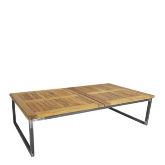 Loungetisch INDUSTRY L160·B80·H40 cm, Platte Teak