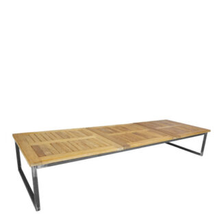 Loungetisch INDUSTRY L240·B80·H40 cm, Platte Teak