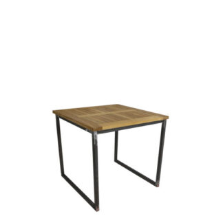 Sitztisch INDUSTRY L80·B80 cm, Platte Teak