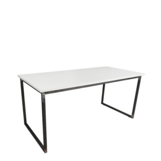 Sitztisch INDUSTRY L160·B80 cm, Platte weiß