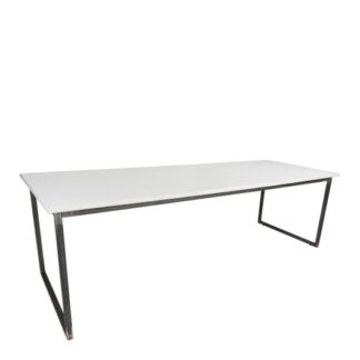 Sitztisch INDUSTRY L240·B80 cm, Platte weiß