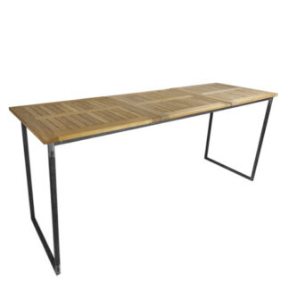 Stehtisch INDUSTRY L240·B80 cm, Platte Teak