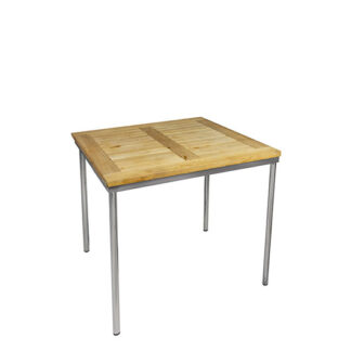 Sitztisch CONFERENCE L80·B80·H75 cm, Platte Teak