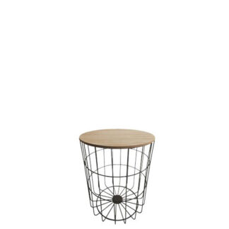 Loungetisch BAROTU PAULOWNIA Ø 40 cm, hellbraun