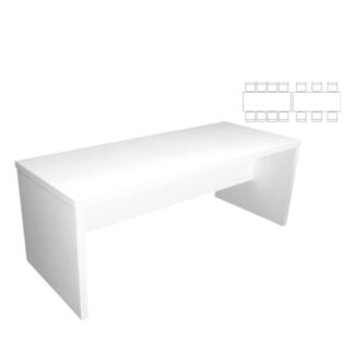 Sitztisch WHITE LOUNGE L200·B78·H72,5 cm, weiß