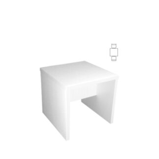 Sitztisch WHITE LOUNGE L78·B78·H72,5 cm, weiß