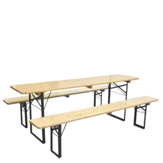 Langtischgarnitur L220·B50 cm, klappbar, buche