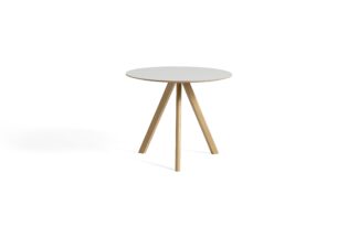 HAY Sitztisch CPH20 90cm rund, weiß, eiche