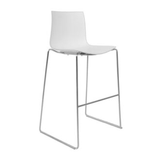 Barhocker CATIFA, Kufe, weiß