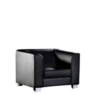 Sessel MAJESTIC L110·B80·H75 cm, Leder, schwarz
