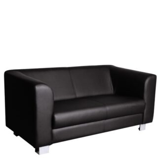 Sofa MAJESTIC L158·B80·H81 cm, Leder, schwarz