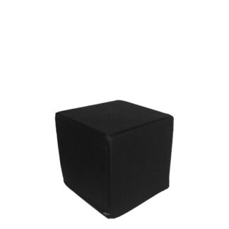 Sitzwürfel NATURA L35·B35·H40 cm, Leder, schwarz