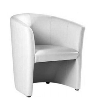 Sessel NATURA L60·B60·H76 cm, Leder, weiß