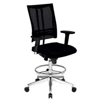 Bürostuhl CHAIRSUPPLY NETZ, Armlehnen, schwarz