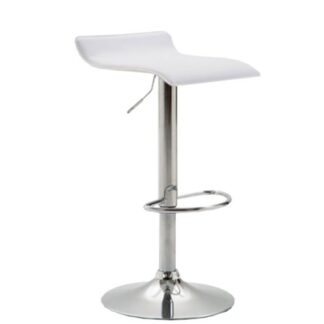 Barhocker FLY L36·B39·H63-84 cm, Leder, weiß