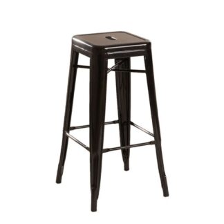 Barhocker TOLIX L43·B43·H76 cm, glänzend, schwarz