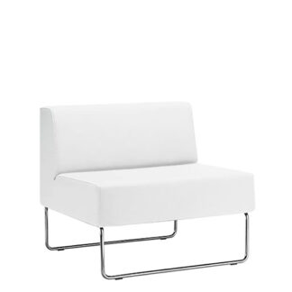 Sessel LOUNGE CUBE, Kunstleder, weiß
