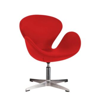 Sessel SWAN REPLICA L70·B50·H80 cm, Leder, rot