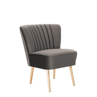 Sessel RETRO SAMT L62·B70·H74 cm, dunkelgrau