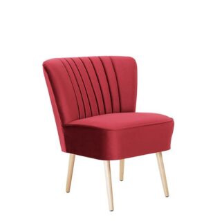 Sessel RETRO SAMT L62·B70·H74 cm, kirschrot
