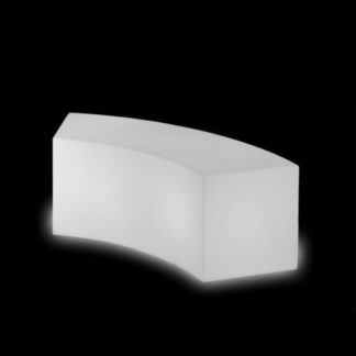 Sitzbank SNAKE SLIDE L123·B53·H43 cm, LED, weiß