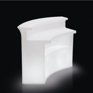 Tresen 60° SLIDE L175·B75·H110 cm, LED, weiß