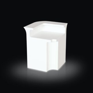 Tresen CORNER SLIDE L85·B85·H110 cm, LED, weiß