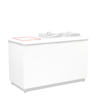 Platte TRESENSYSTEM BUFFET Abdeckung 1/1 GN, weiß