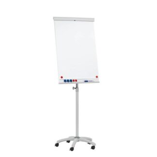 Flipchart L105·B68 cm, rollbar, weiß