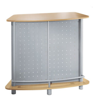 Counter MESSE L125·B48·H110 cm, halbrund, grau