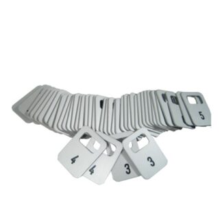 Garderobenmarken ALUMINIUM, L4·B3 cm, silber