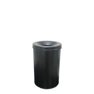 Mülleimer 30 l, Metall, schwarz