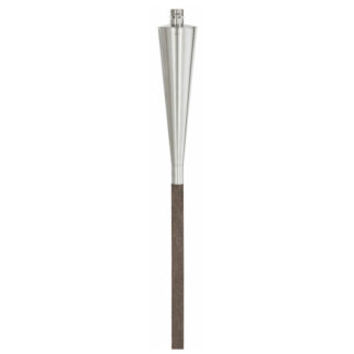 Fackel EDELSTAHL 145 cm, mit Holzstab