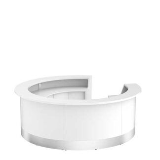 Counterset SPIRIT RND L306·B166 cm, Tür, LED, weiß
