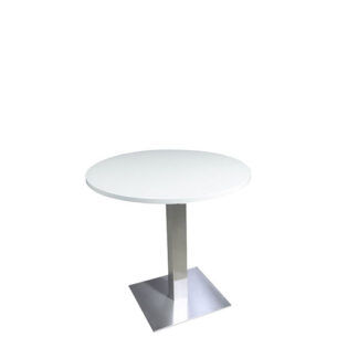 Sitztisch SQUARE Ø80·H74 cm, Platte weiß