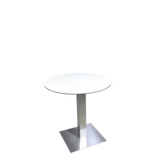 Sitztisch SQUARE HPL Ø70·H74 cm, weiß