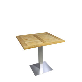 Sitztisch SQUARE L80·B80·H74 cm, Platte Teak