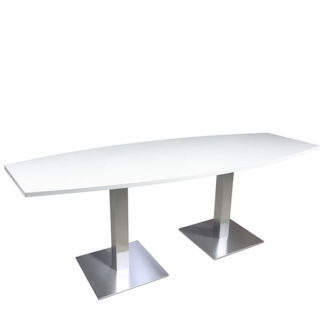 Sitztisch SQUARE L200·B80/50·H74 cm, Platte weiß