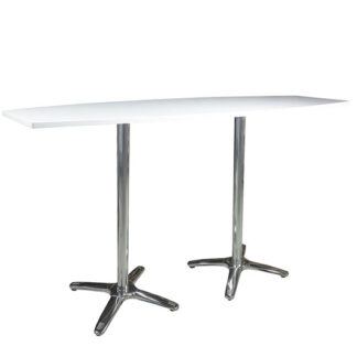 Stehtisch MODENA L200·B80/50 cm, Platte weiß