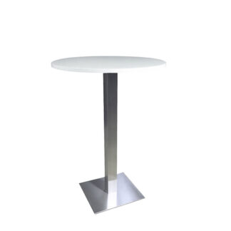Stehtisch SQUARE Ø80·H112 cm, Platte weiß